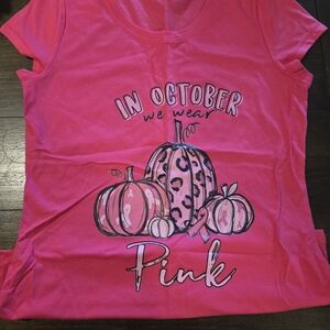 Pink Kids Shirt with Pumpkin Design